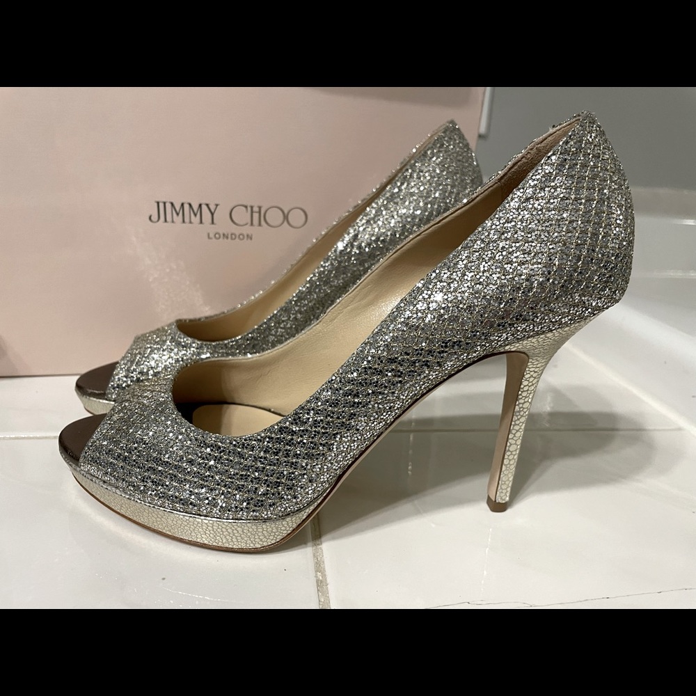 Jimmy Choo Luna Peep Toe Shoe size 38 (8)